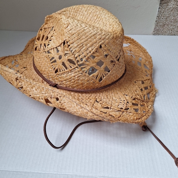 Scala Natural Fiber Western Style Cowboy Hat Unisex Concert Festival One Size - Picture 4 of 7